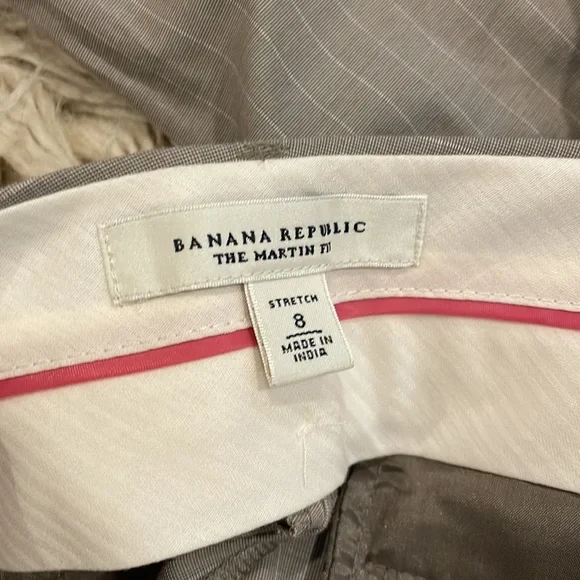 Banana Republic The Martin Fit stretch pin stripe cuffed dress slacks - Picture 6 of 7